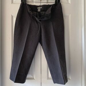 Ann Taylor Petites Margo Black White Capris 4P
